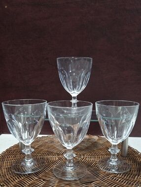 Crystal D'Arques Durand Rambouillet Crystal Water Goblets 5 7/8" Set of 4.